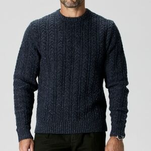 Men's Navy Crewneck Sweater Flint & Tinder